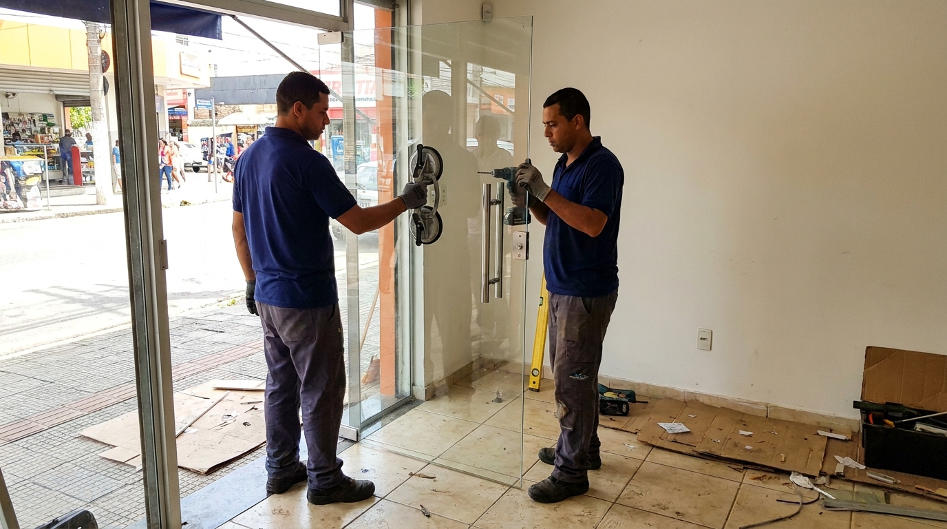 Portas em Vidro no CASEB, Feira de Santana‑BA